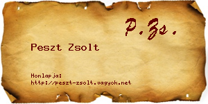 Peszt Zsolt névjegykártya